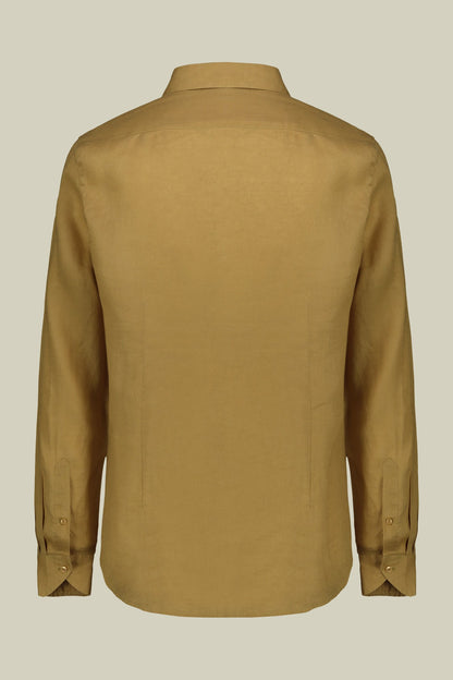 Men's casual shirt with classic collar, 100% linen