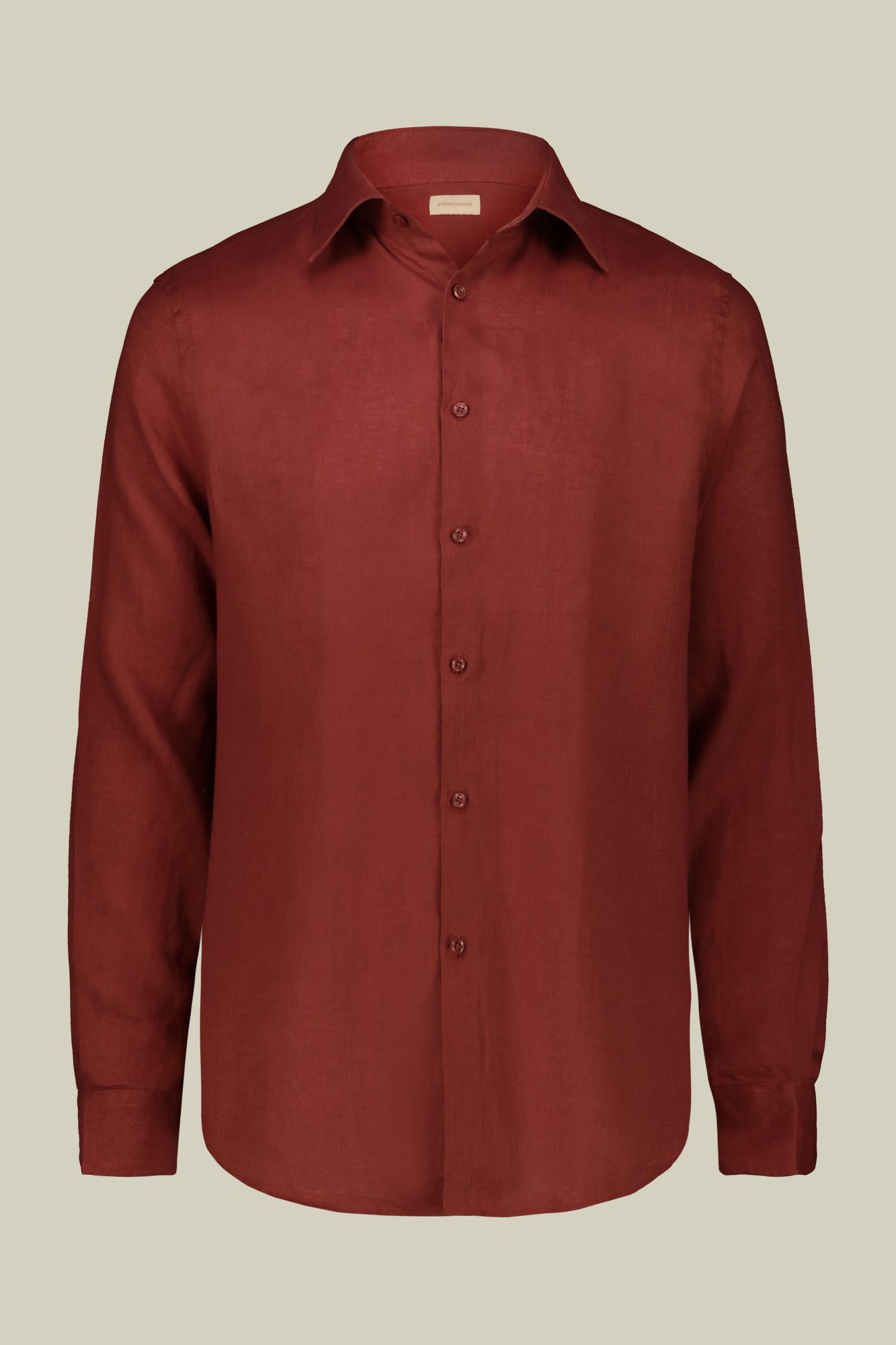 Men's casual shirt with classic collar, 100% linen