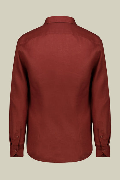 Men's casual shirt with classic collar, 100% linen