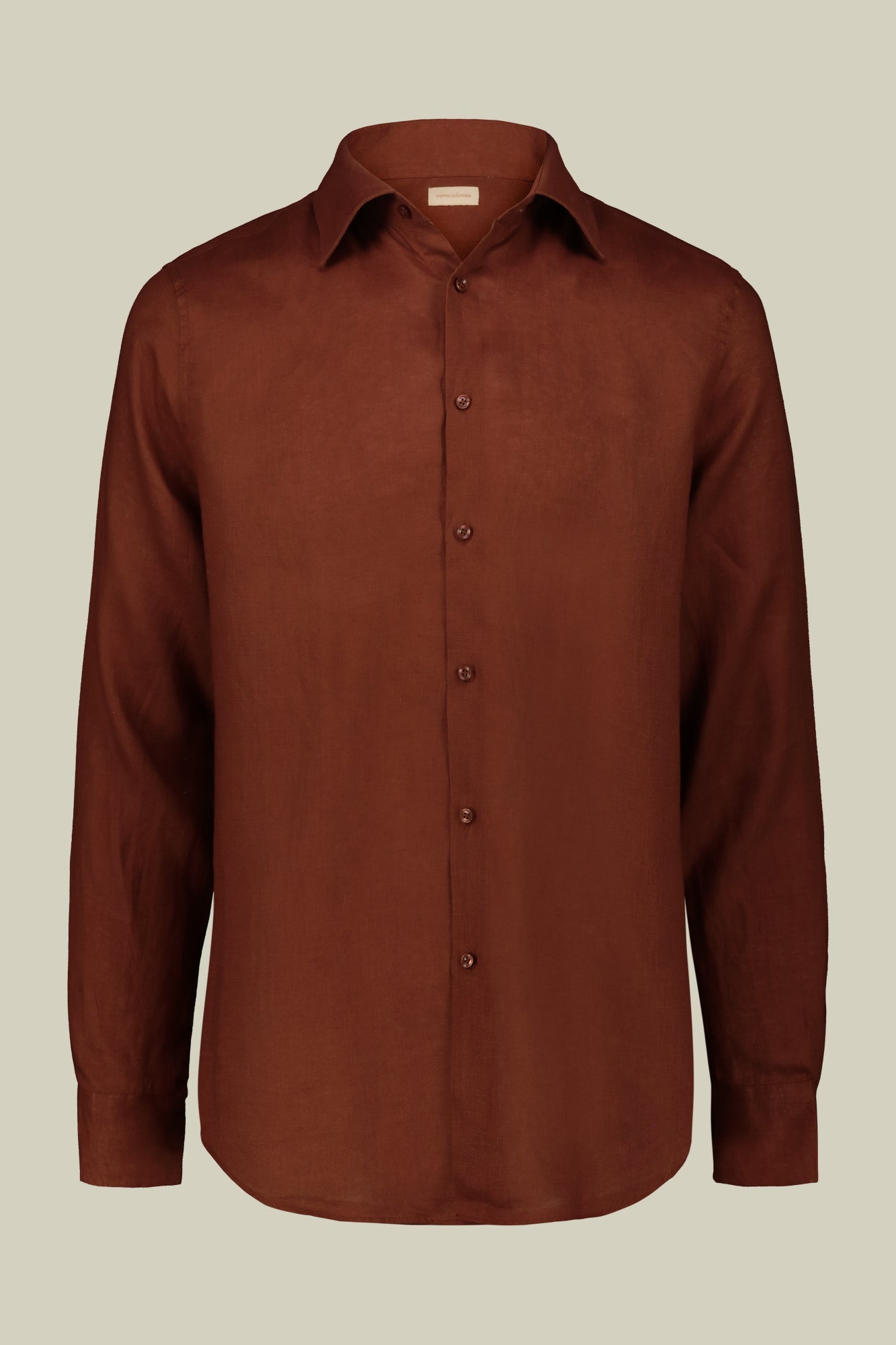 Men's casual shirt with classic collar, 100% linen