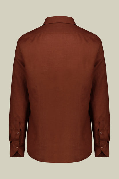 Men's casual shirt with classic collar, 100% linen