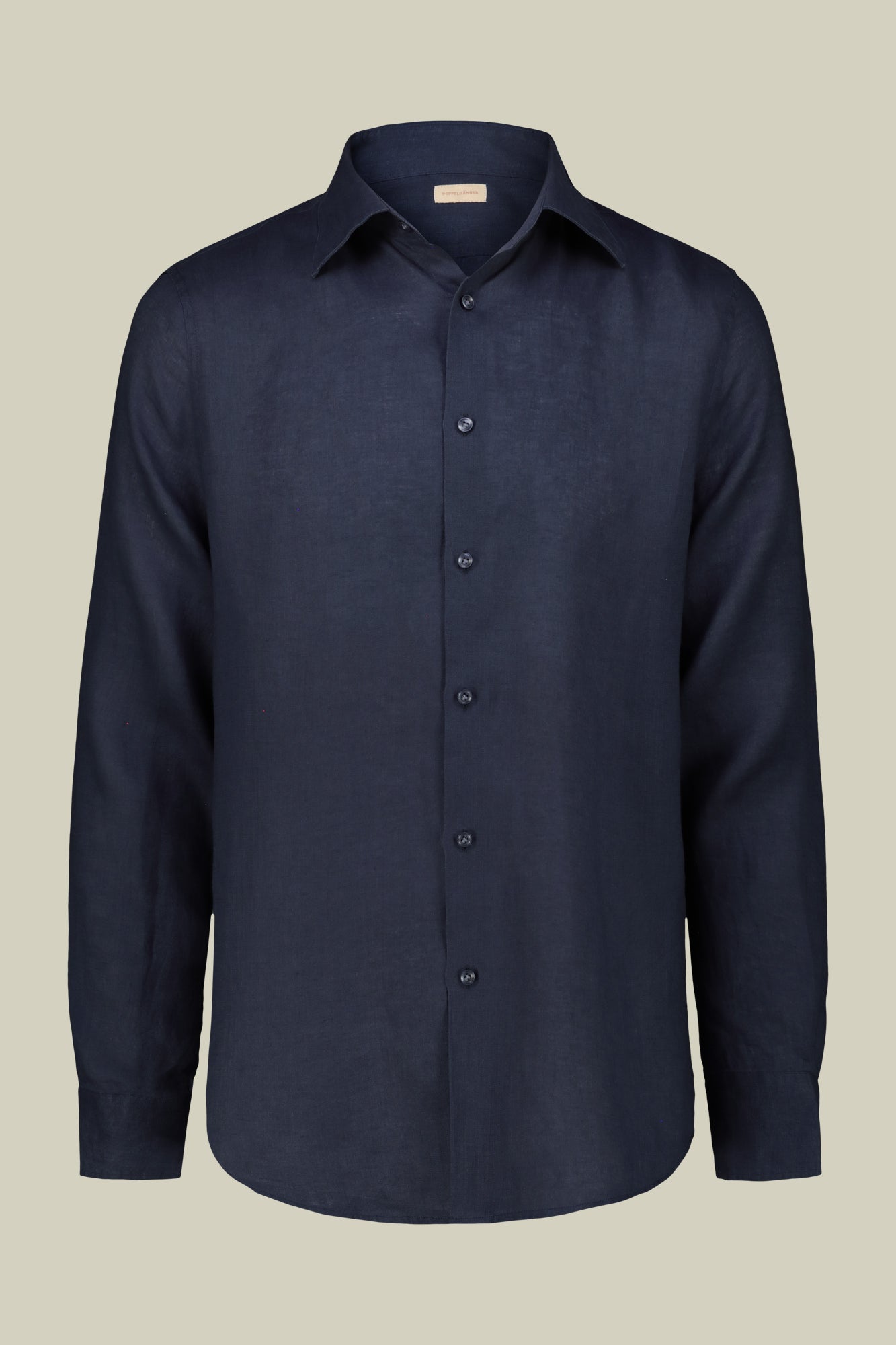 Men's casual shirt with classic collar, 100% linen
