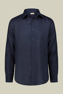 Men's casual shirt with classic collar, 100% linen