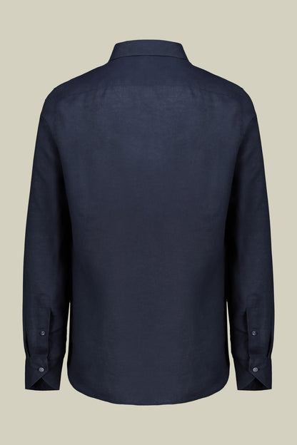 Men's casual shirt with classic collar, 100% linen