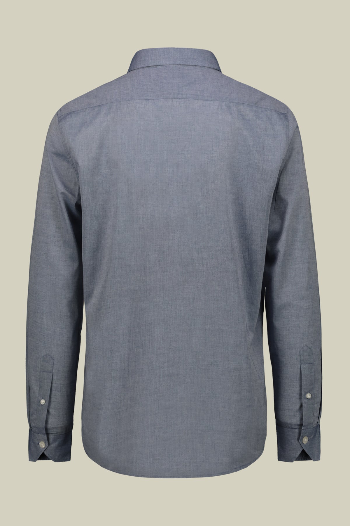 Men's concealed button down casual shirt in washed muslin fabric