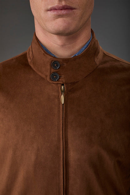Men's Herrington jacket with suede effect fabric