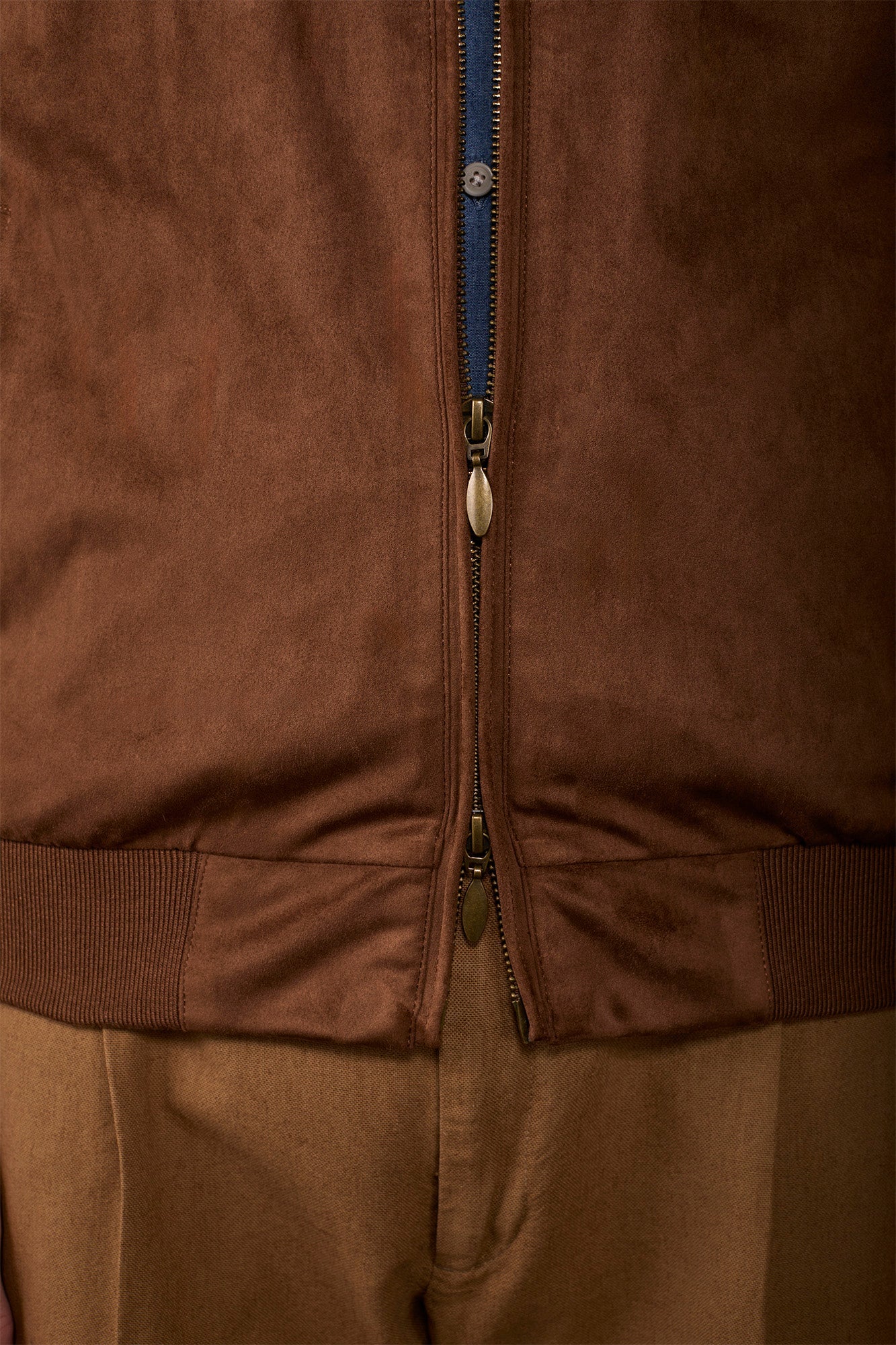 Men's Herrington jacket with suede effect fabric
