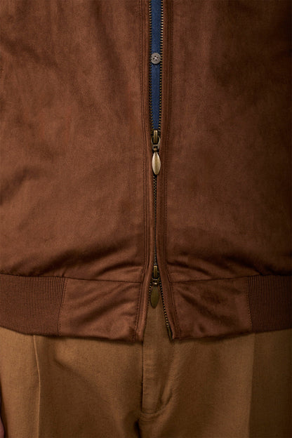Men's Herrington jacket with suede effect fabric