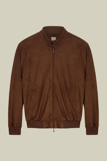 Men's Herrington jacket with suede effect fabric