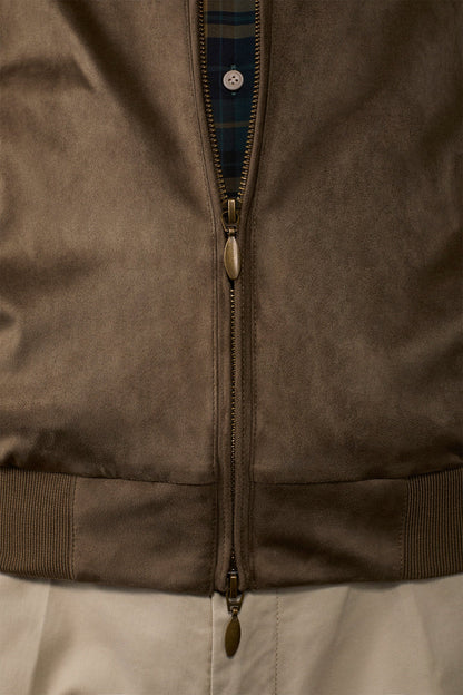 Men's Herrington jacket with suede effect fabric