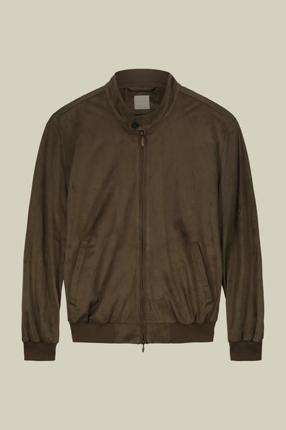 Men's Herrington jacket with suede effect fabric