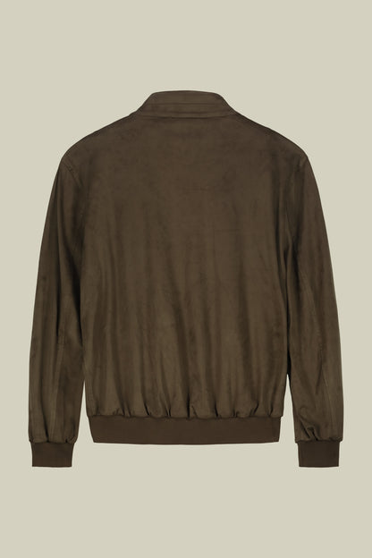 Men's Herrington jacket with suede effect fabric