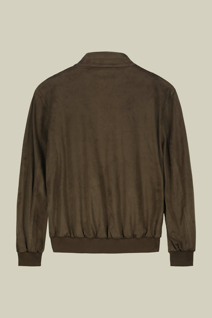 Men's Herrington jacket with suede effect fabric