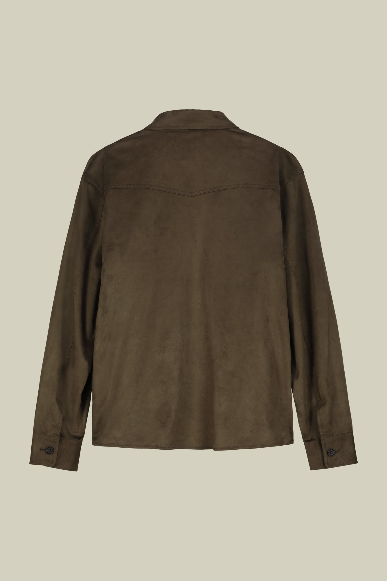 Unlined men's suedette shirt jacket