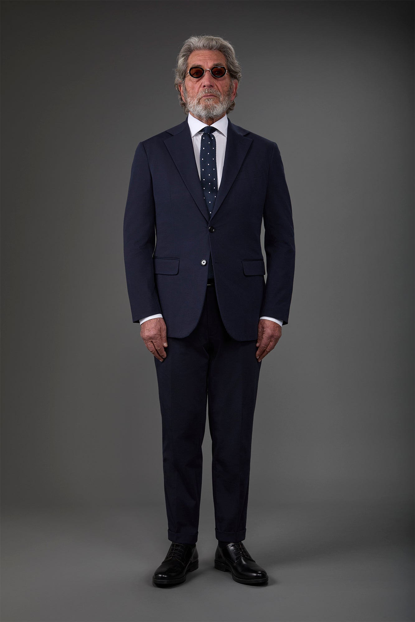 Men's single-breasted jersey jacket Dk Blue