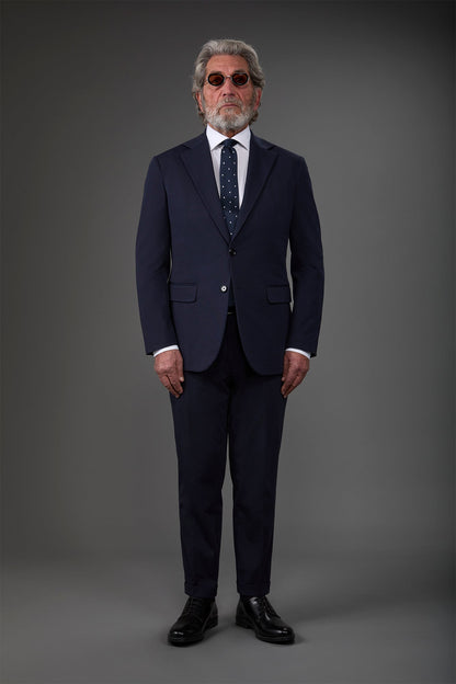 Men's single-breasted jersey jacket Dk Blue