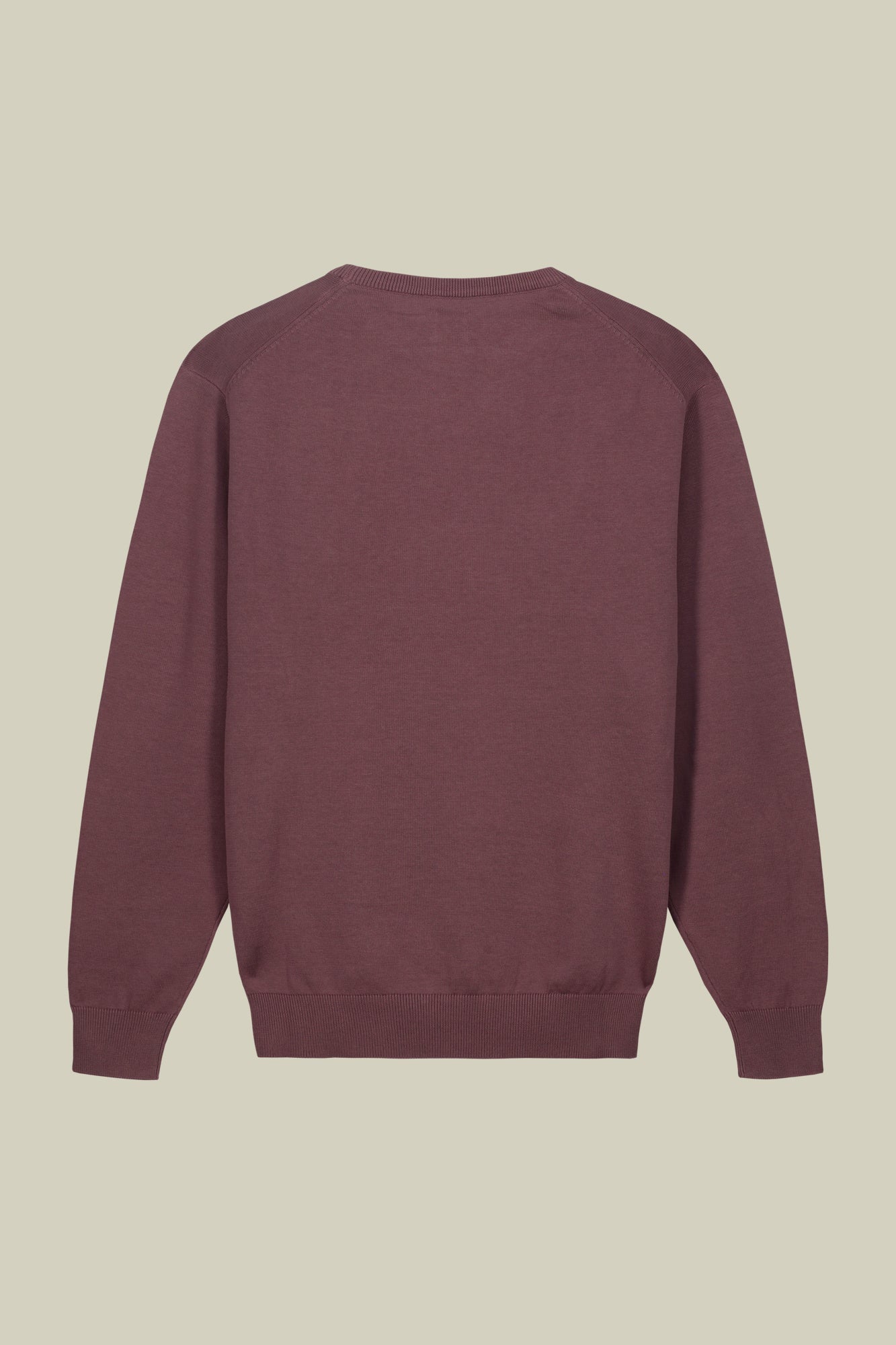 Men's crew neck sweater in bio-washed 100% cotton