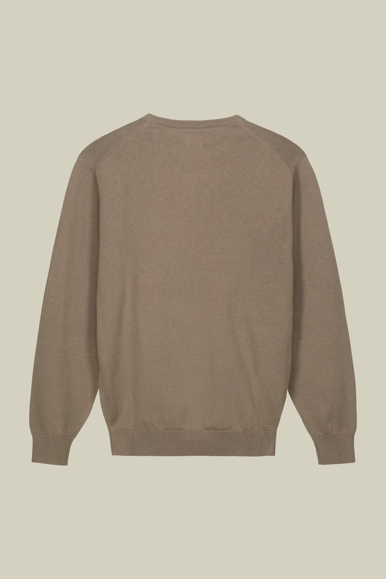 Men's crew neck sweater in bio-washed 100% cotton