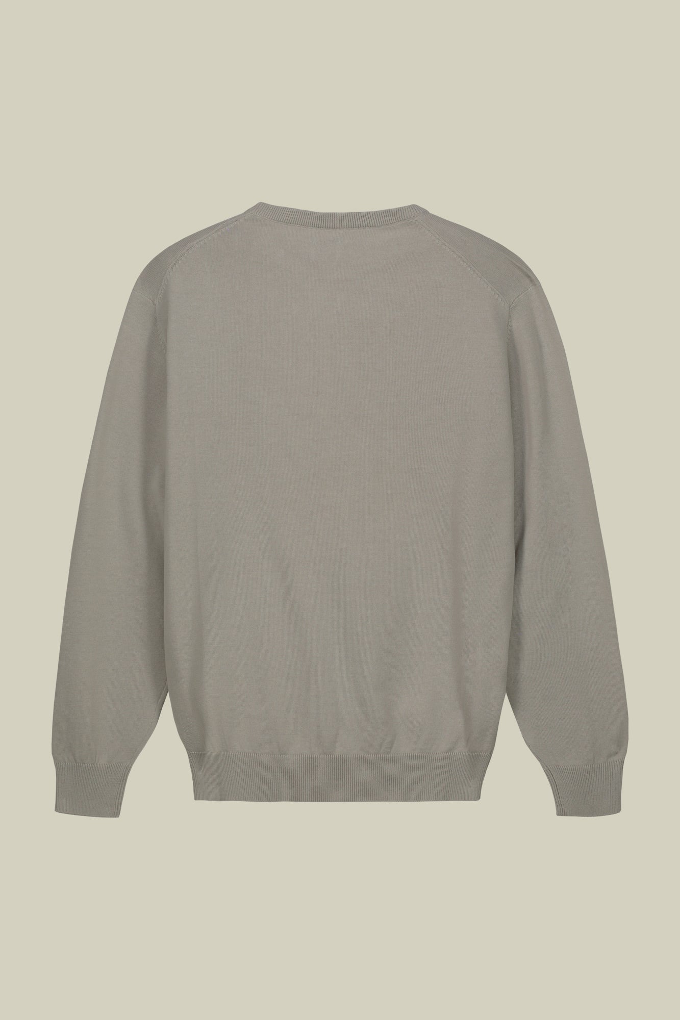Men's crew neck sweater in bio-washed 100% cotton