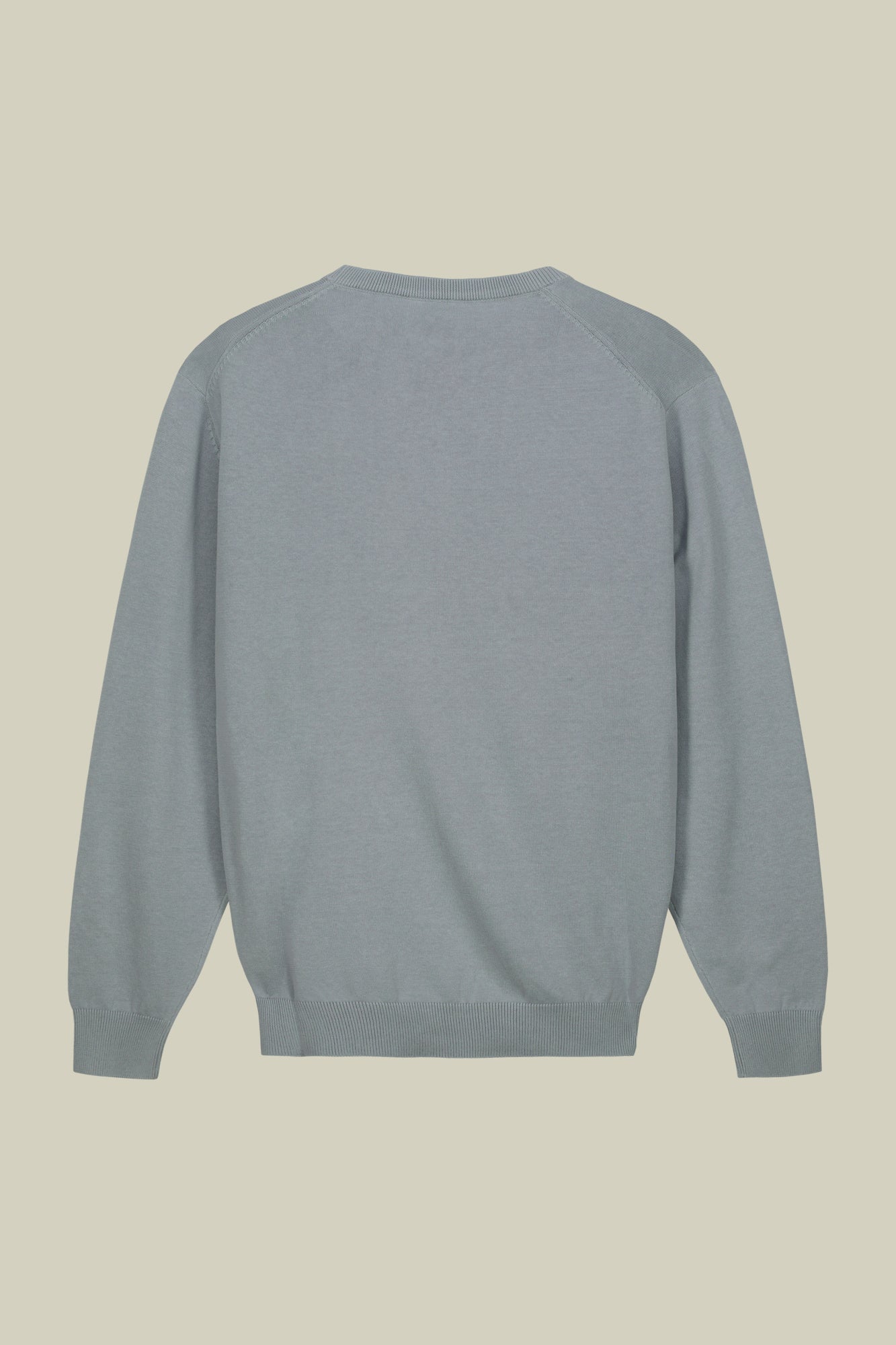 Men's crew neck sweater in bio-washed 100% cotton