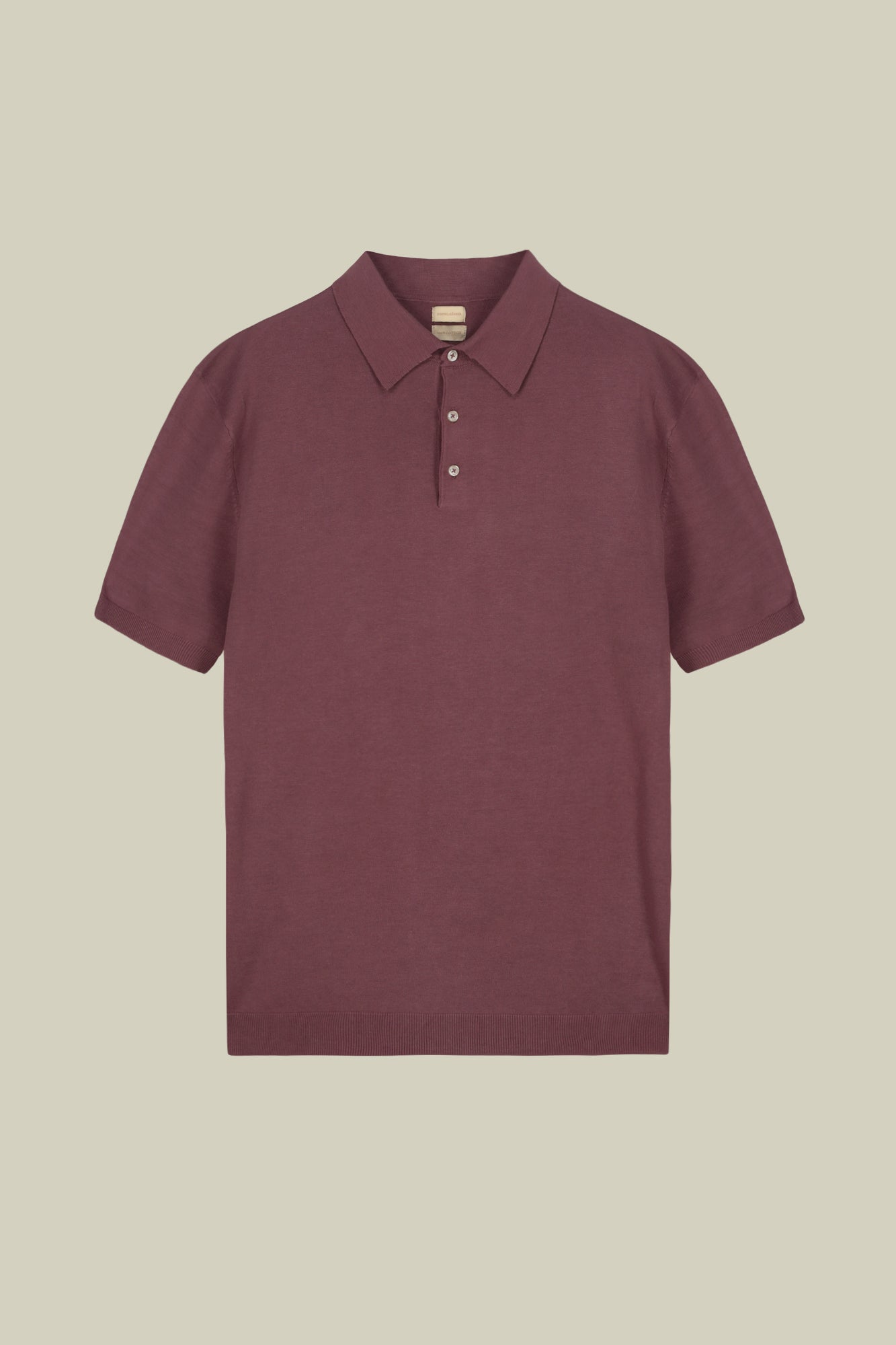 Men's short-sleeved knitted polo shirt