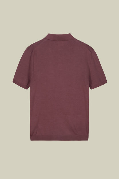 Men's short-sleeved knitted polo shirt