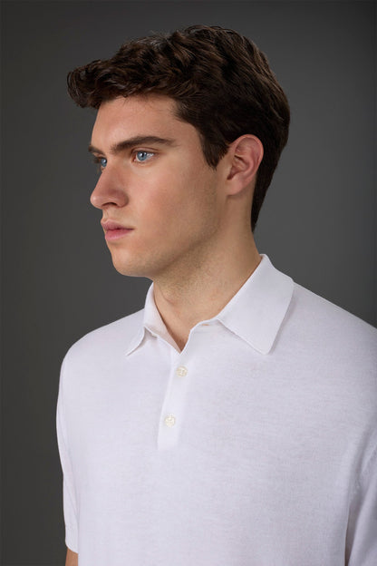 Men's short-sleeved knitted polo shirt