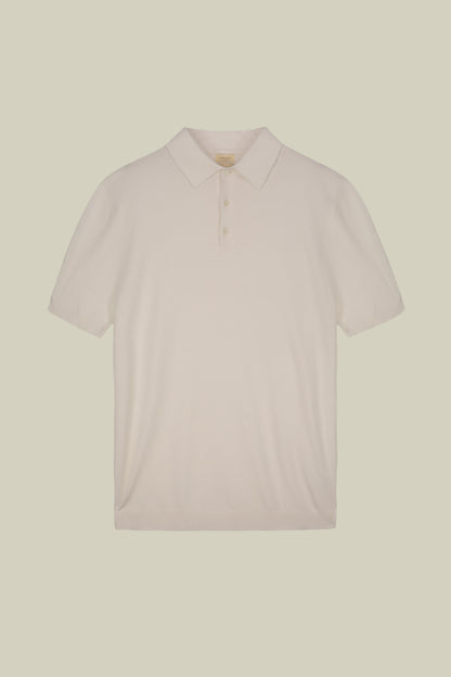 Men's short-sleeved knitted polo shirt
