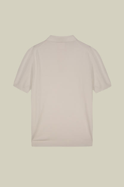 Men's short-sleeved knitted polo shirt