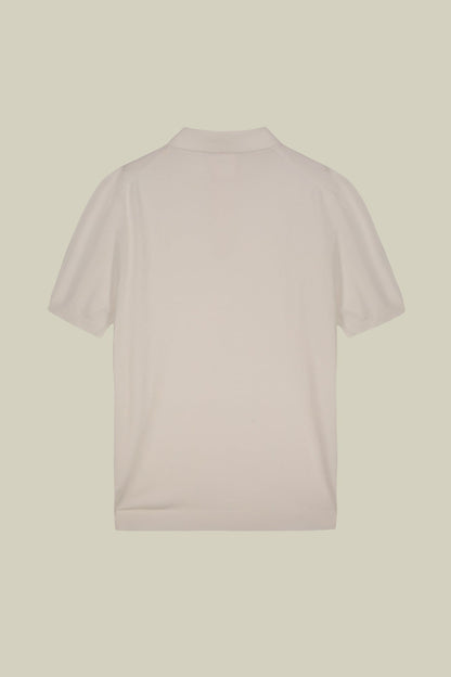 Men's short-sleeved knitted polo shirt