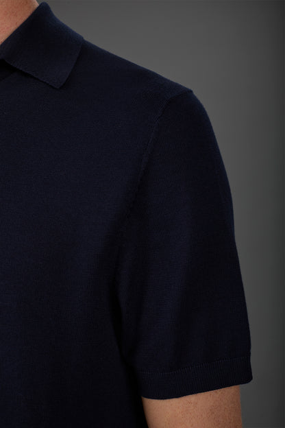 Men's short-sleeved knitted polo shirt