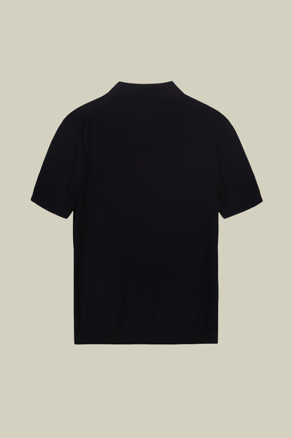 Men's short-sleeved knitted polo shirt