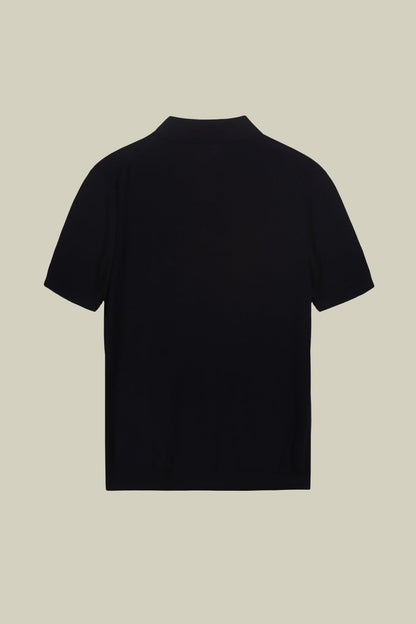 Men's short-sleeved knitted polo shirt