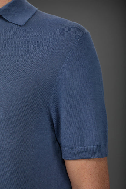 Men's short-sleeved knitted polo shirt