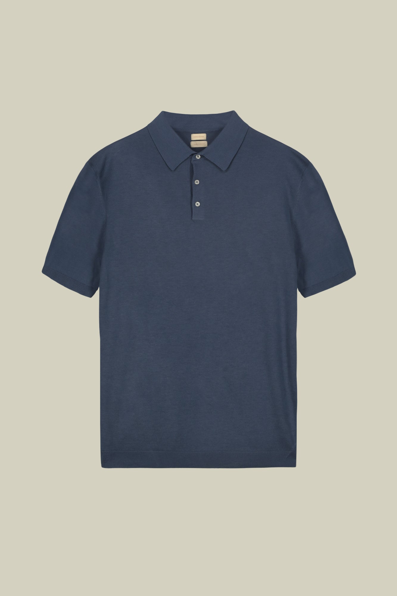 Men's short-sleeved knitted polo shirt