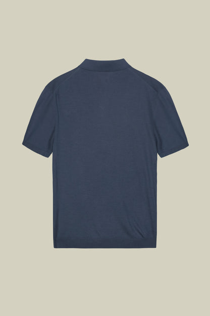 Men's short-sleeved knitted polo shirt