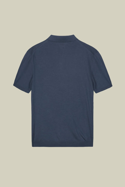 Men's short-sleeved knitted polo shirt