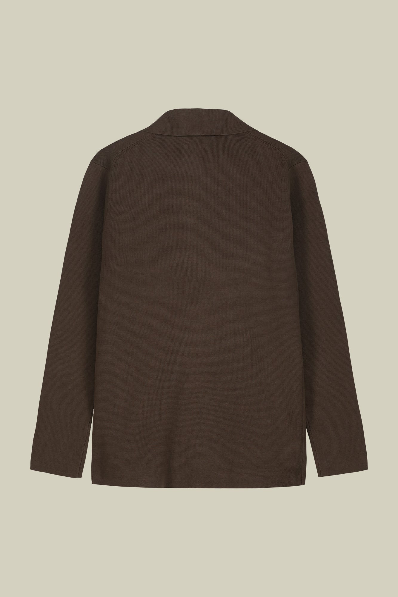 Men's cardigan with patch pockets, 100% cotton milano rib knit