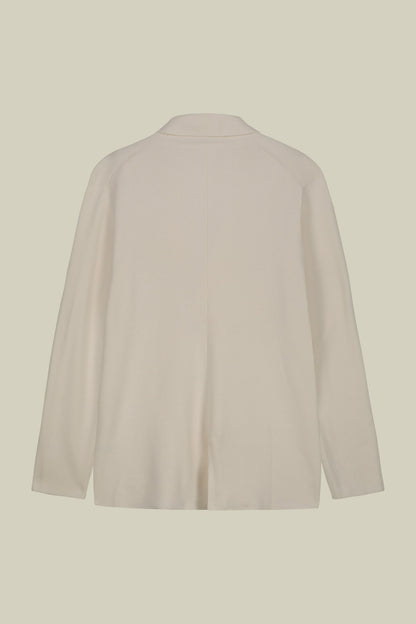 Men's double-breasted cardigan with patch pockets, 100% cotton milano rib knit