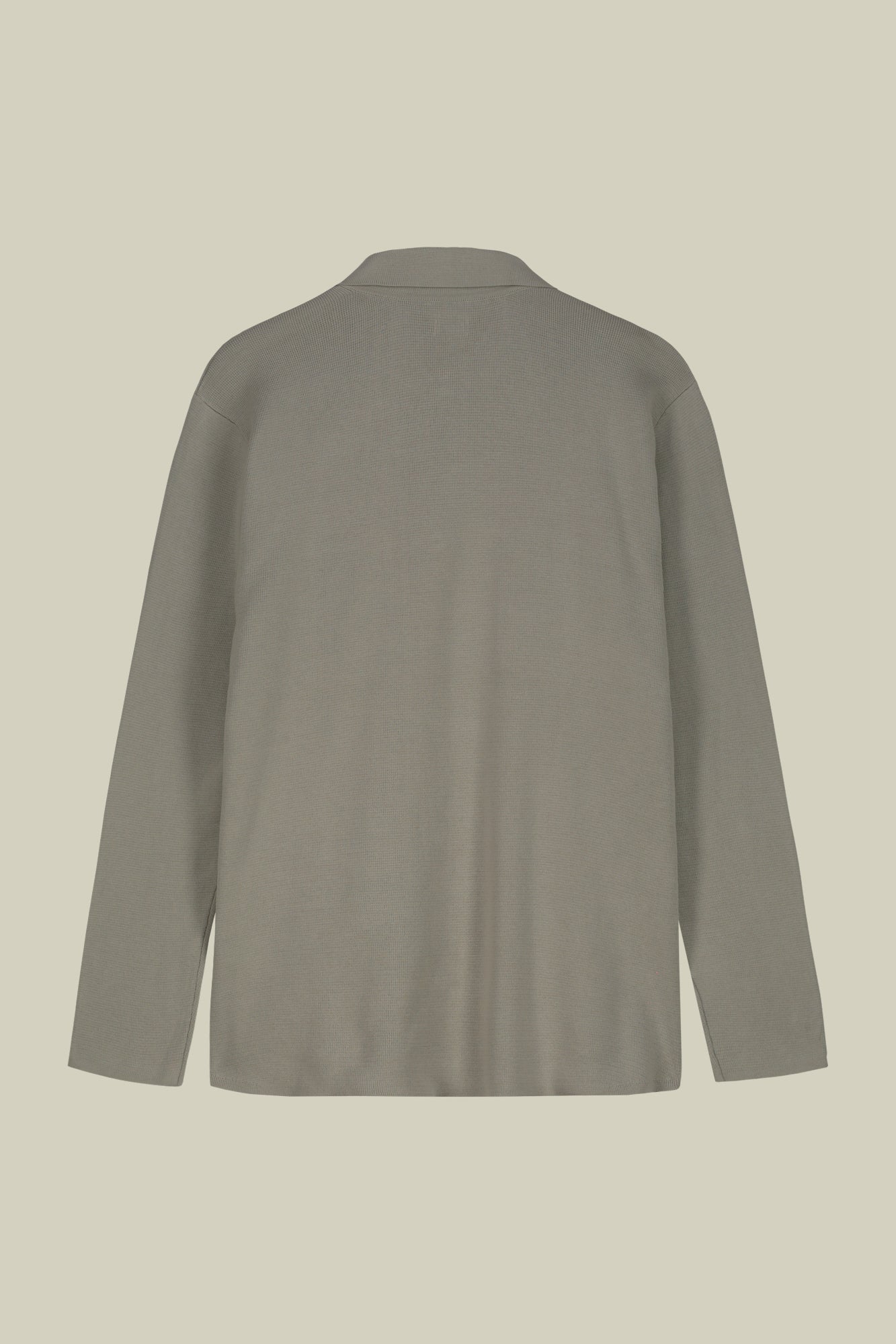 Men's shirt jacket with patch pockets, 100% cotton milano rib knit