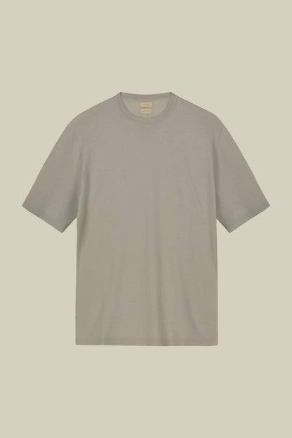 Men's 100% cotton crepe knitted T-Shirt with short sleeves
