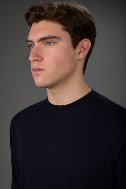 Men's 100% cotton crepe knitted T-Shirt with short sleeves