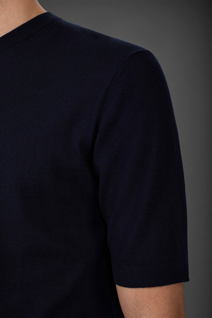 Men's 100% cotton crepe knitted T-Shirt with short sleeves