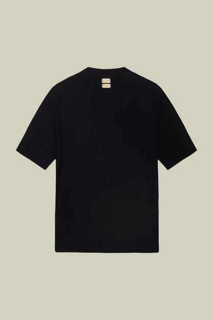 Men's 100% cotton crepe knitted T-Shirt with short sleeves