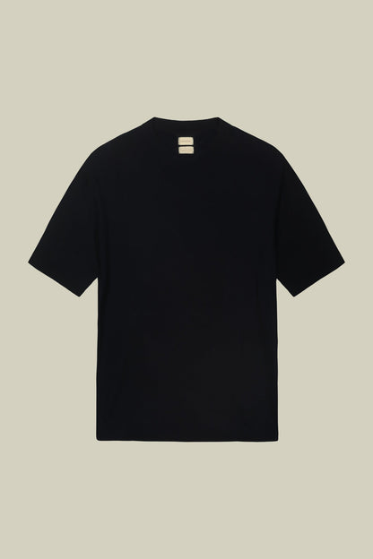 Men's 100% cotton crepe knitted T-Shirt with short sleeves