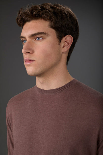 Men's 100% cotton crepe knitted T-Shirt with short sleeves