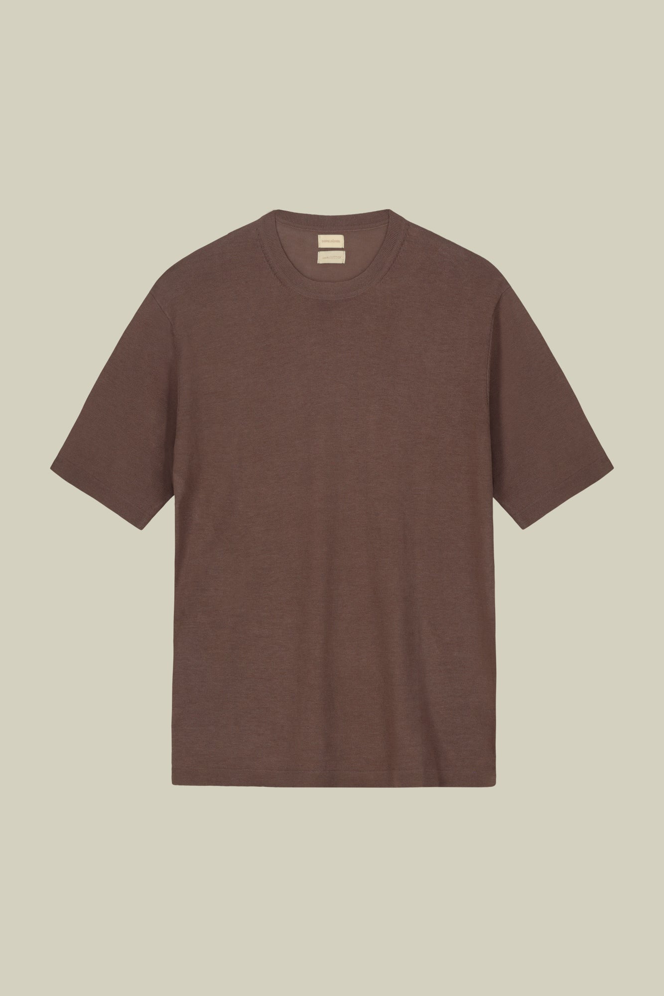 Men's 100% cotton crepe knitted T-Shirt with short sleeves