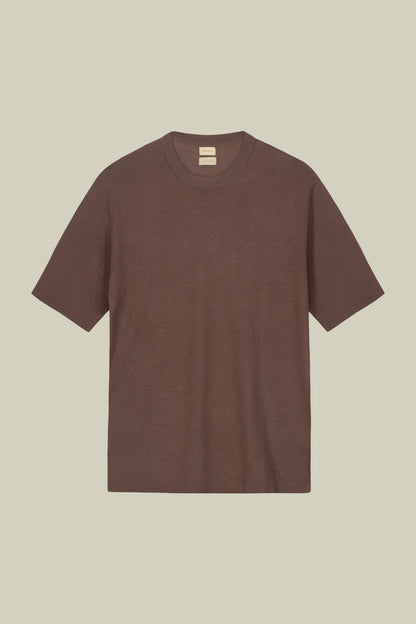 Men's 100% cotton crepe knitted T-Shirt with short sleeves