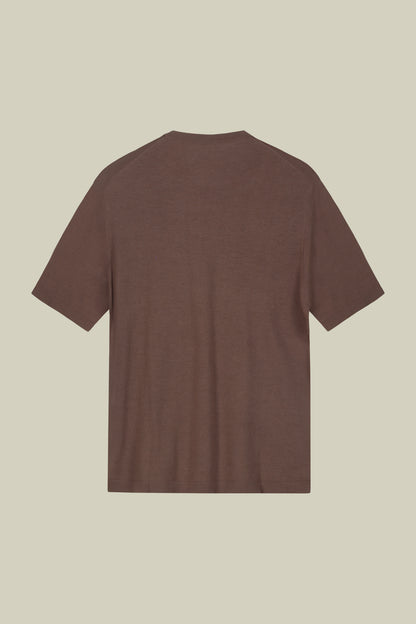 Men's 100% cotton crepe knitted T-Shirt with short sleeves
