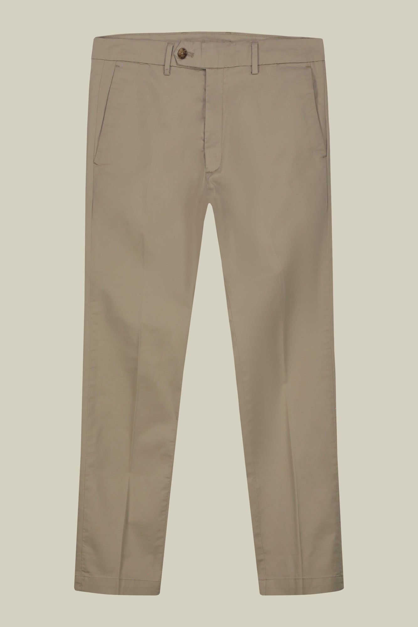 Men's classic chino trousers with extended tab closure